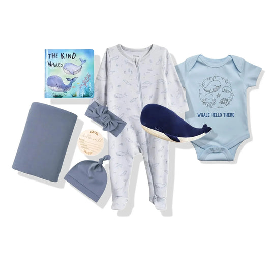 Ocean Theme Baby Gift Set - Whale and Sailing