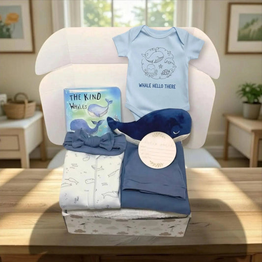 Ocean Theme Baby Gift Set - Whale and Sailing