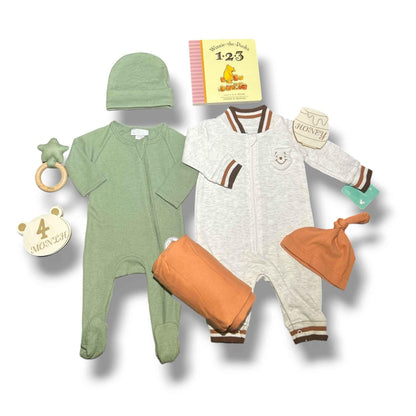 Winnie the Pooh Baby Gift Set - Sage Gender Neutral 3-6