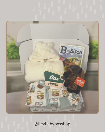 National Park Baby Gift Box Bison and Bamboo