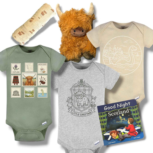 Highland Cattle Scotland Theme Baby Gift Box