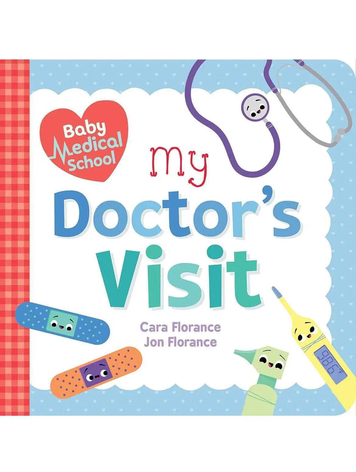 My Doctor's Visit children's book with cute medical tools, perfect for baby showers and themed gifts