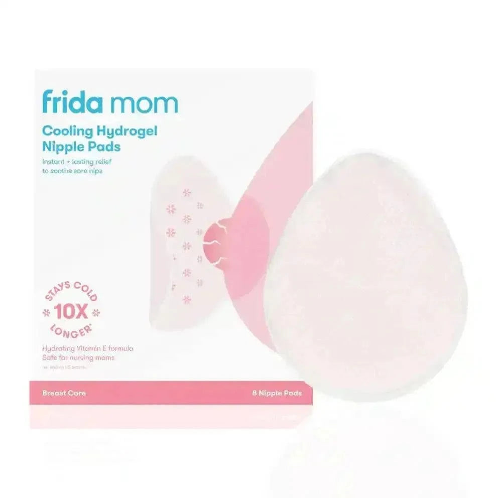 Frida Mom Cooling Hydrogel Nipple Pads for breastfeeding relief, hydrating Vitamin E formula, 8 pads