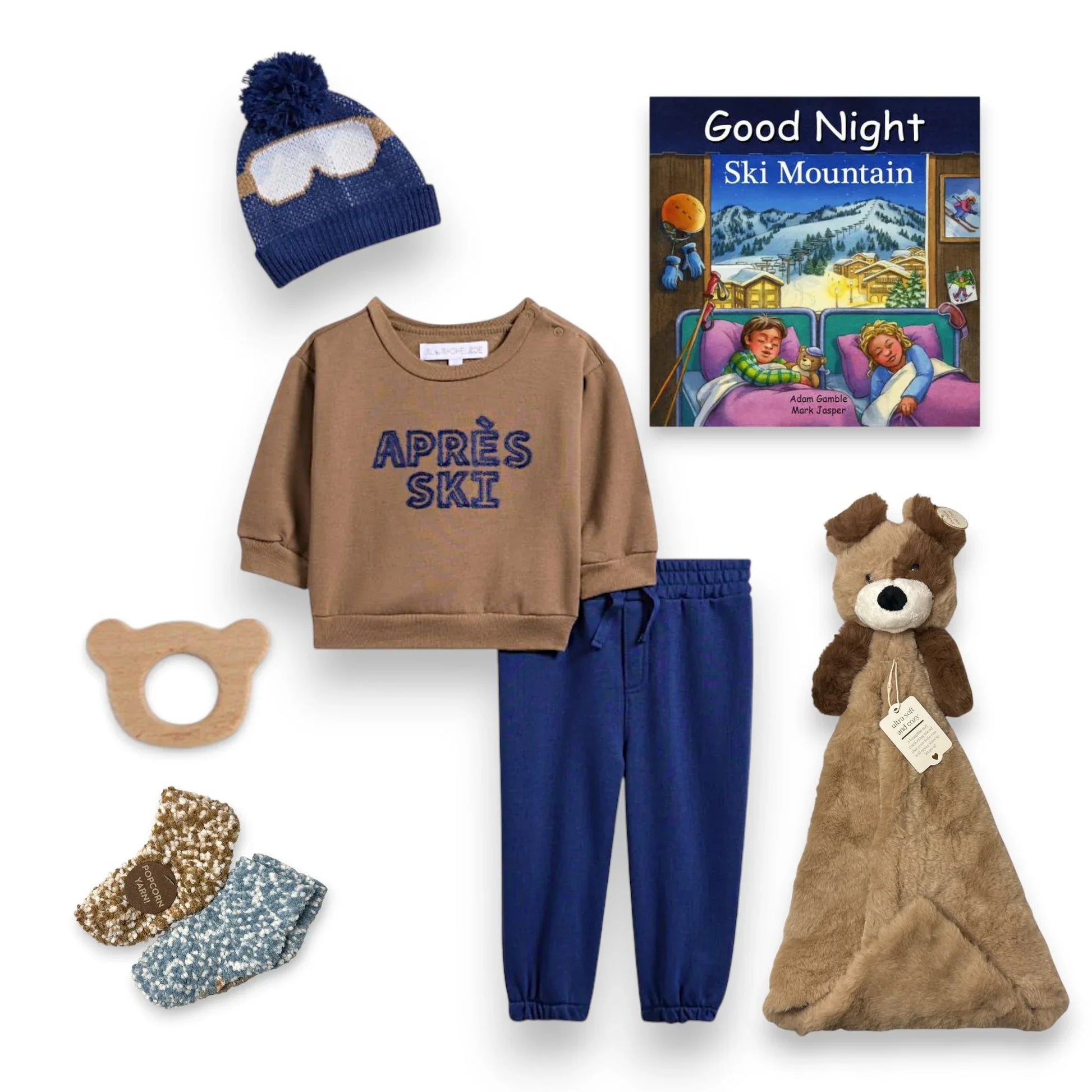 Ski Theme Baby Gift Box 0-3 Months | Good Night Ski Mountain Book - Hey Baby Box