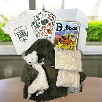 Mountain Baby Gift Set – Bear & Wilderness Newborn Gift Box - Hey Baby Box