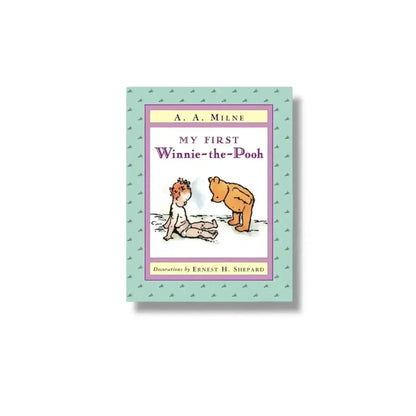 My First Winnie-the-Pooh book with baby and Pooh bear illustration, ideal for baby showers